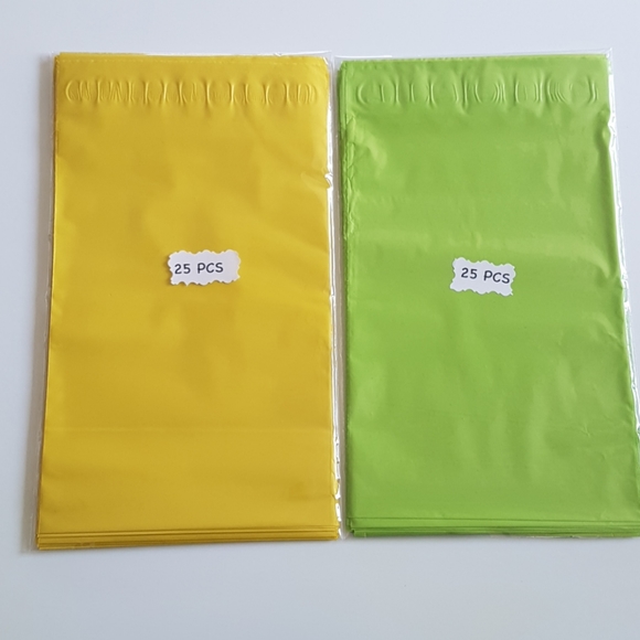 50 pcs Yellow Green Poly Mailers 6,5"x9.5" Inch - Picture 4 of 4